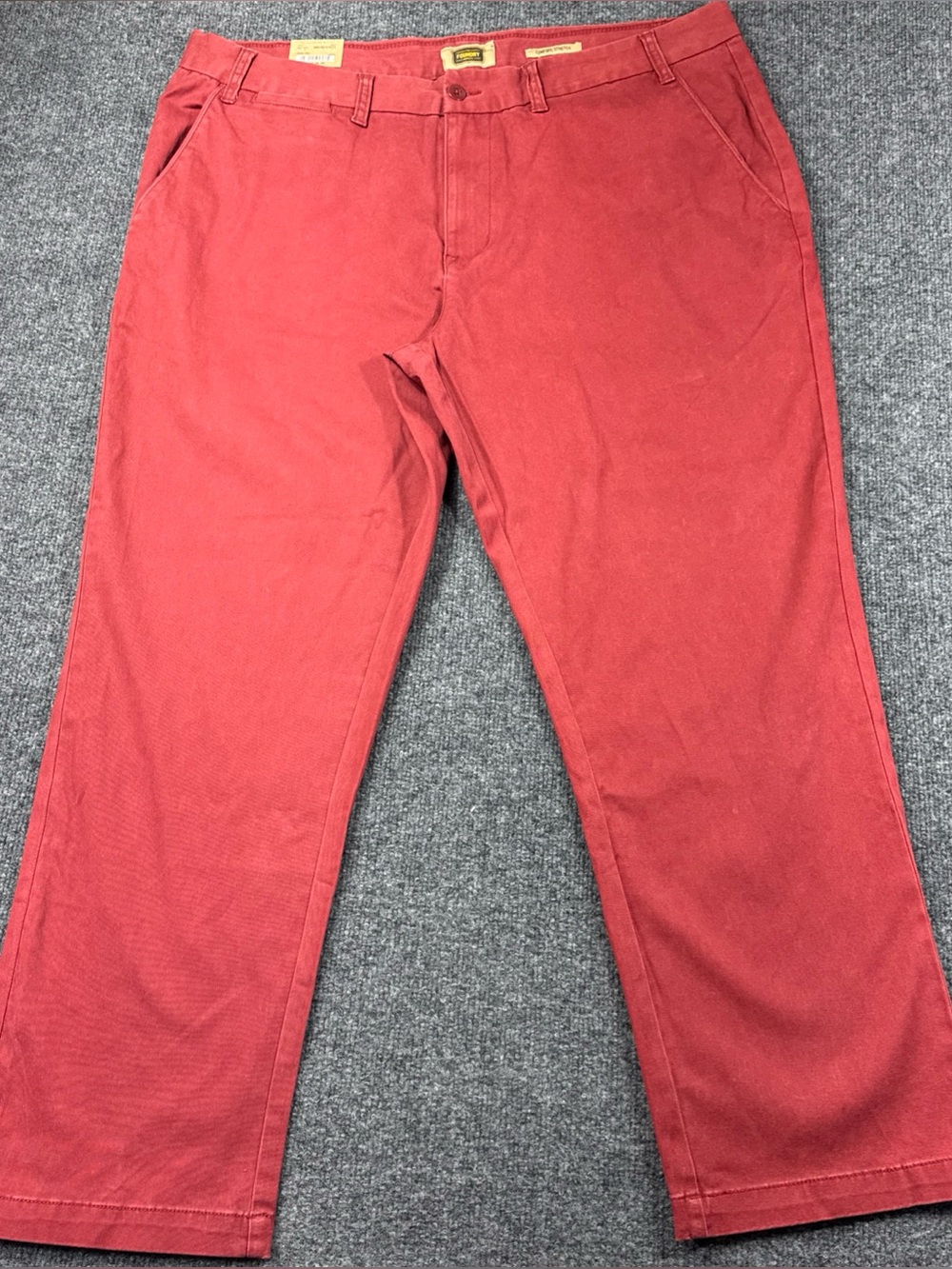 NWT Foundry Worry Free Comfort Stretch Chino Pants Mens 44x30  Derby Red